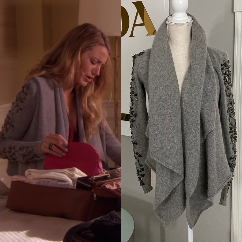 Camilla and Marc Studded Cardigan Gossip Girl